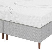 Colchão Bartira Viena Queen Size + Cama Box Queen Bipartida Umaflex Loreto Cinza - 9
