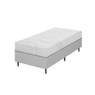 Colchão Bartira Viena Solteiro + Cama Box Solteiro Umaflex Loreto Cinza