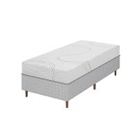 Colchão Bartira Viena Solteiro + Cama Box Solteiro Umaflex Loreto Cinza - 1