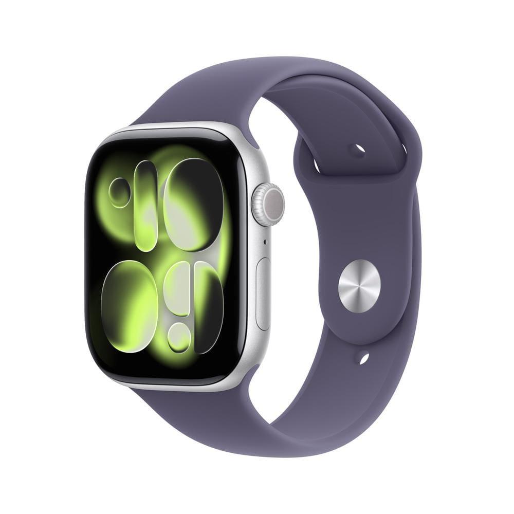 Apple Watch Series 11 GPS 46mm Prateado Pulseira P/M Esportiva Roxo-Névoa - 1