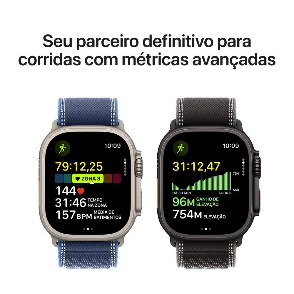Apple Watch Ultra 3 GPS+ Cellular 49mm Pulseira Milanês G Preta - 4
