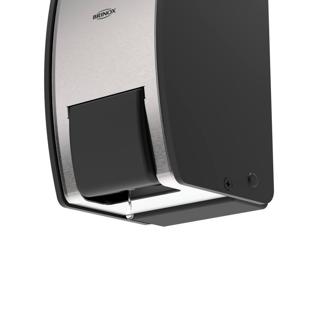 Dispenser Parede Sabonete Álcool Gel Brinox Decorline 800ml Inox Preto - 3