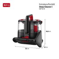 Extratora e Higienizadora Portátil Mondial Deep Cleaner I 1650W EXP-01-R Preto/Vermelho - 8
