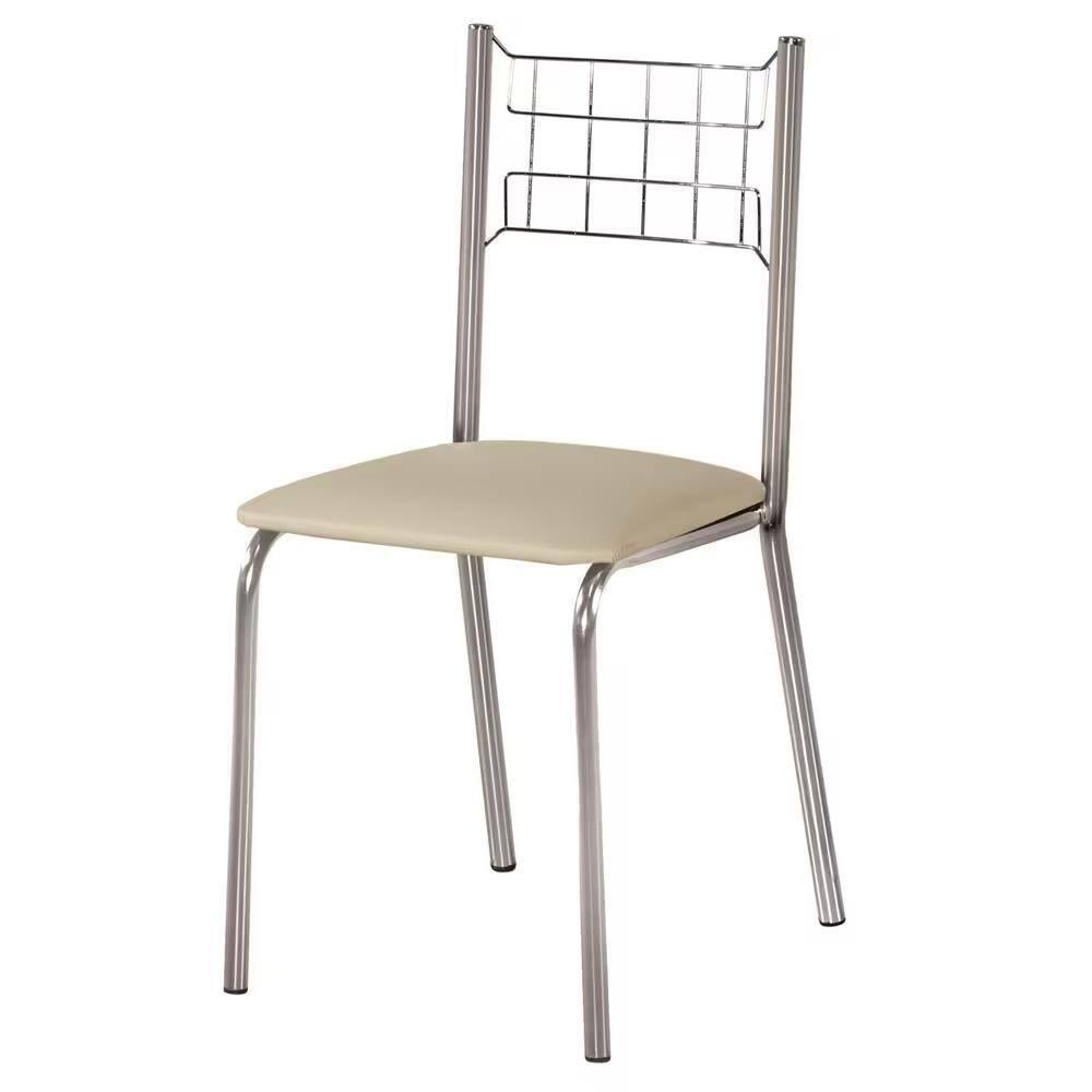 Conjunto Sala de Jantar Aço Nobre Mesa Montana Tampo de Vidro 120x80cm 4 Cadeiras Íris Aço Cromado - 5