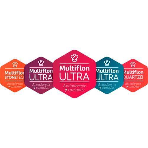 Frigideira Multiflon Profissional Alumais com Revestimento Antiaderente Quartzo Alumínio - 36 cm - 2