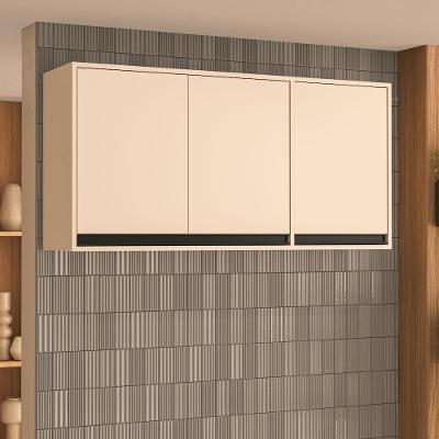 Armário Aéreo Politorno Koya 3 Portas Pintura UV Creme