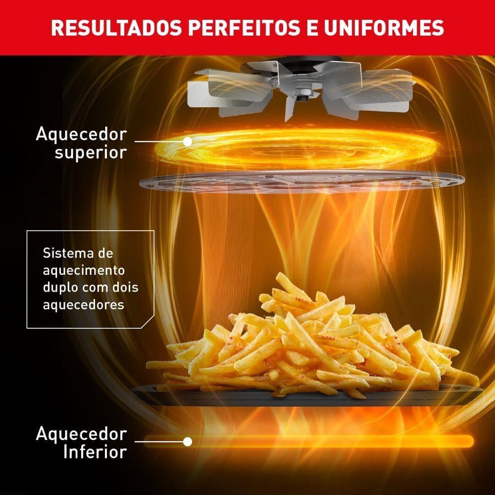 Fritadeira Elétrica Air Fryer Arno Easy Fry Extra AFP4 4L 1700W Painel Digital Preta Inox - 4