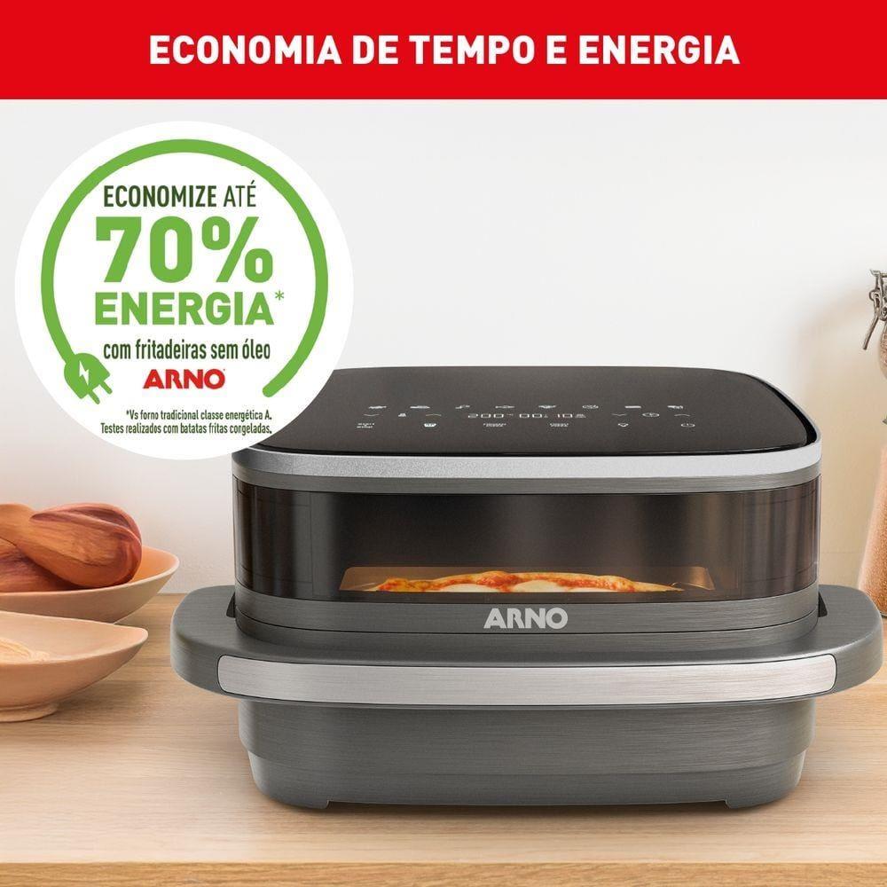 Fritadeira Elétrica Air Fryer Arno Easy Fry Extra AFP4 4L 1700W Painel Digital Preta Inox - 7