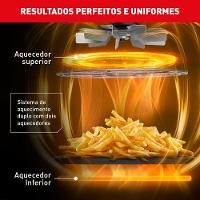 Fritadeira Elétrica Air Fryer Arno Easy Fry Extra AFP4 4L 1700W Painel Digital Preta Inox