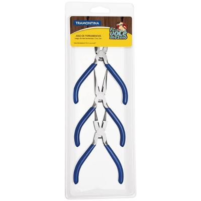 Jogo Alicates Tramontina 3 Peças com Formato Ergonômico