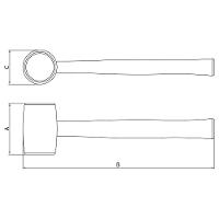 Martelo de Borracha Tramontina - Cinza - 450g - 2