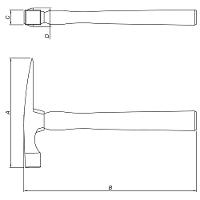 Martelo Pedreiro Tramontina - 500g - 2