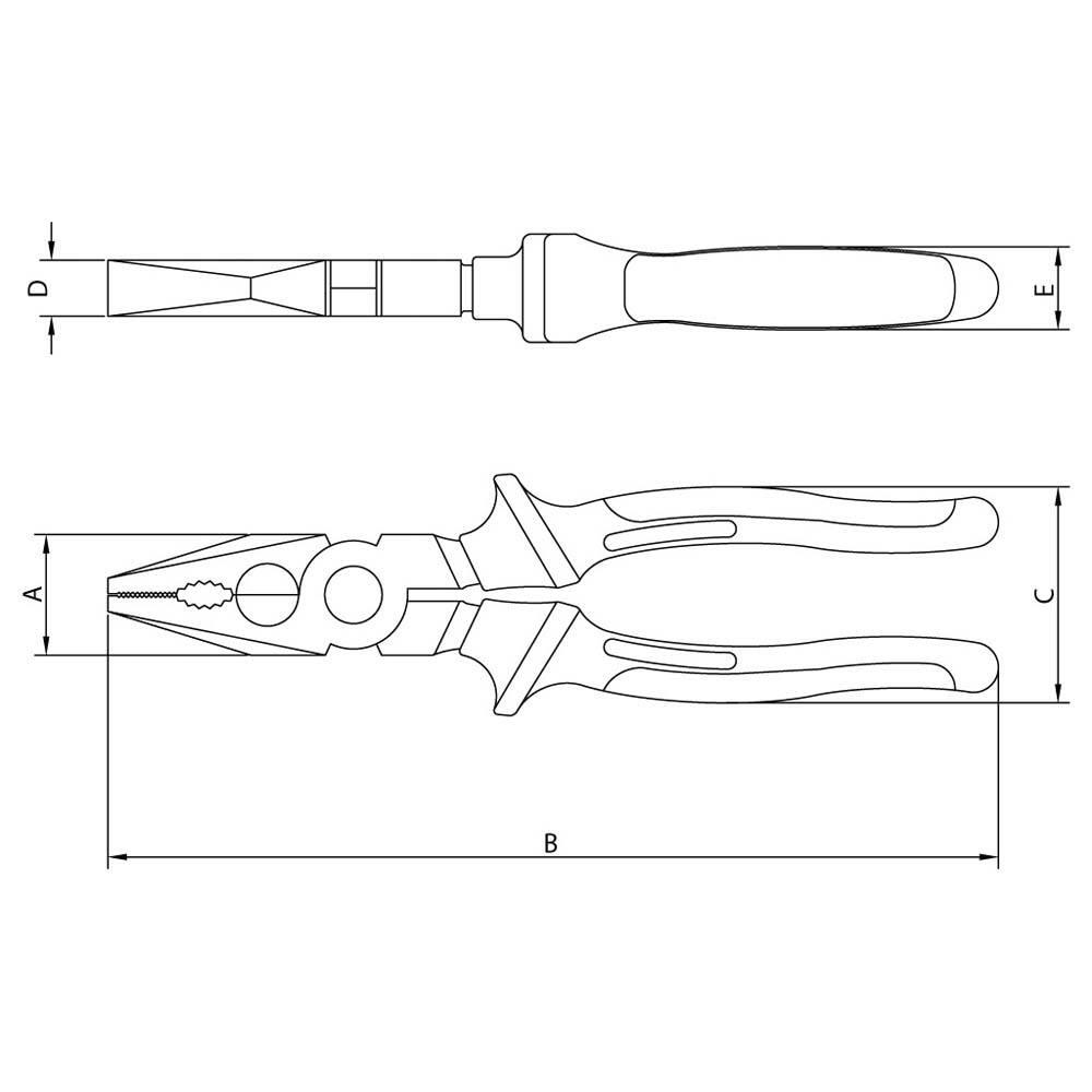 Alicate Tramontina Universal Isolado 8” com Dupla Injeção - Amarelo - 2