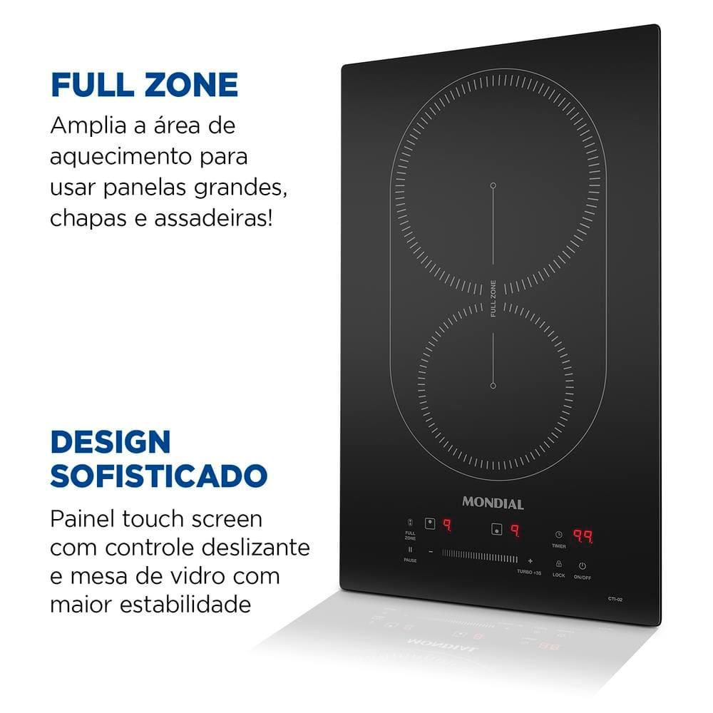 Cooktop de Indução 2 Bocas Mondial CTI-02 Preto - 3