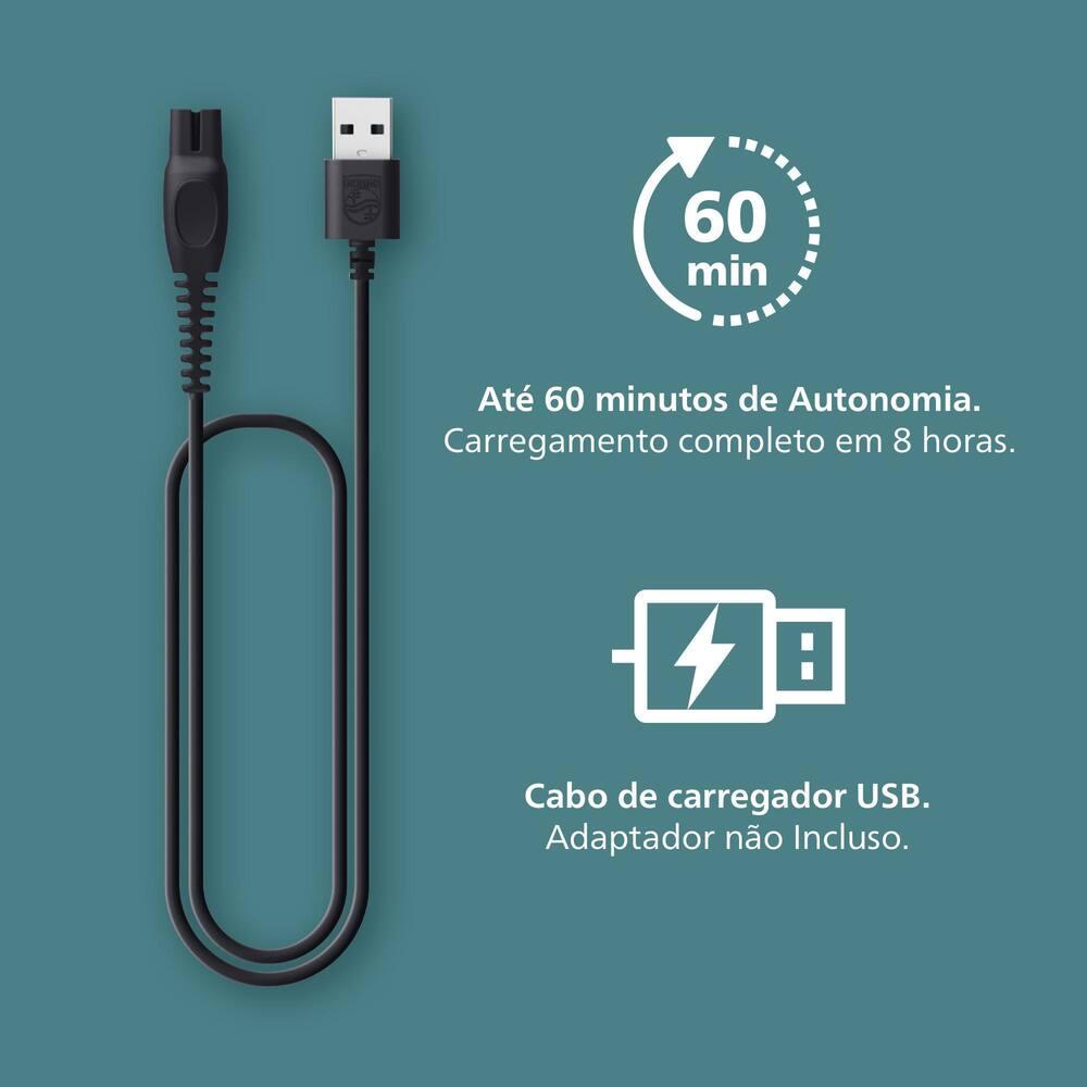 Aparador de Pelos Philips BodyGroom BG3470/15 À prova D`água Bivolt - 7