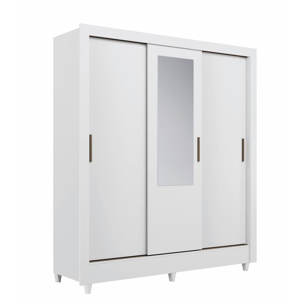 Guarda Roupa Santos Andirá Lisboa 3 Portas Deslizantes com Espelho - 2