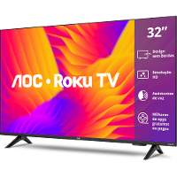 Smart TV 32" HD AOC 32S5155/78G Roku TV Wi-Fi Dolby Audio Preta - 2