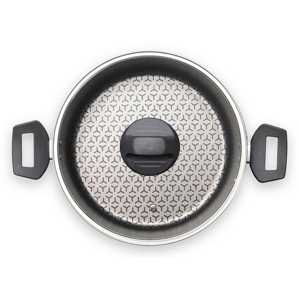 Caçarola Brinox Anis Pro-Flon Antiaderente 4,3L 24cm Tampa de Vidro Borgonha - 2