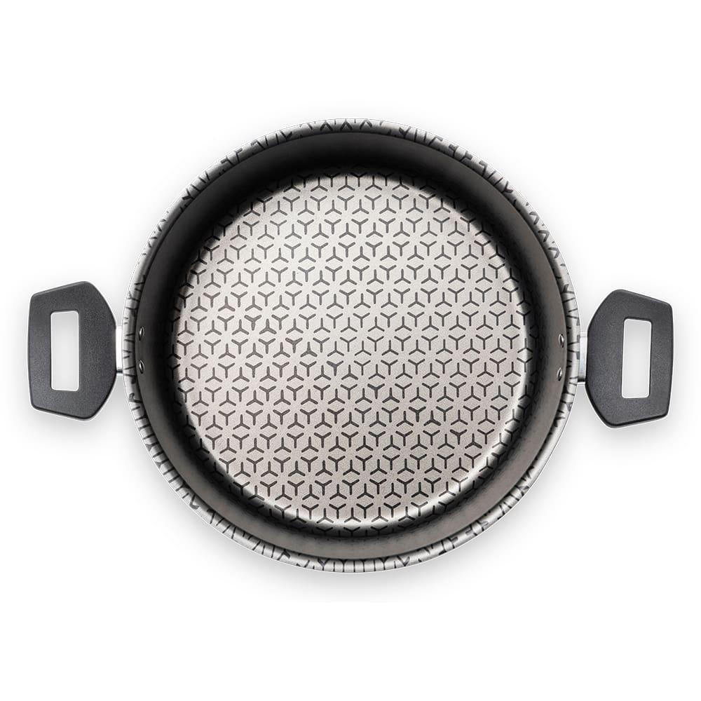 Caçarola Brinox Anis Pro-Flon Antiaderente 4,3L 24cm Tampa de Vidro Borgonha - 4