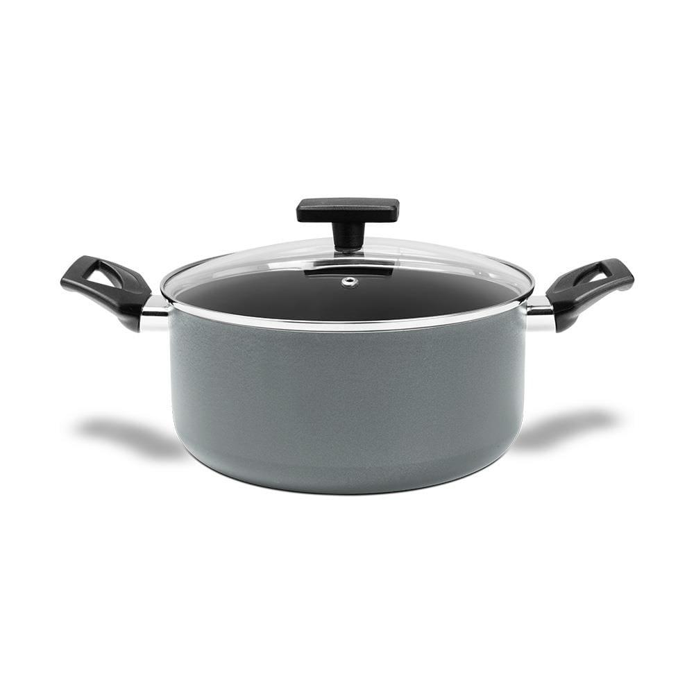 Caçarola Brinox Preserve Ceramic Life Antiaderente 3,7L 22cm Tampa de Vidro Cinza - 1
