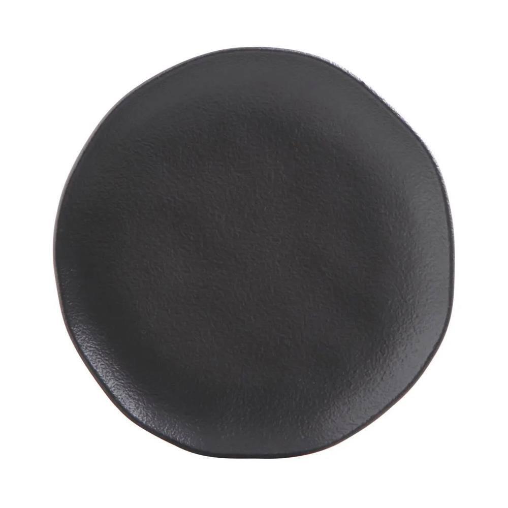 Conjunto de Pratos de Sobremesa Ovais Porto Brasil Orgânico Preto Matte 22,5cm - 6 peças - 5