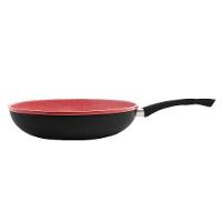 Frigideira Wok de Indução Lyor em Alumínio com Revestimento Cerâmico Granilite Vermelha - 28cm - 2