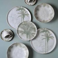 Conjunto de Pratos Rasos Porto Brasil Bio Tropicalia Cinza 27,5cm - 6 Peças - 3