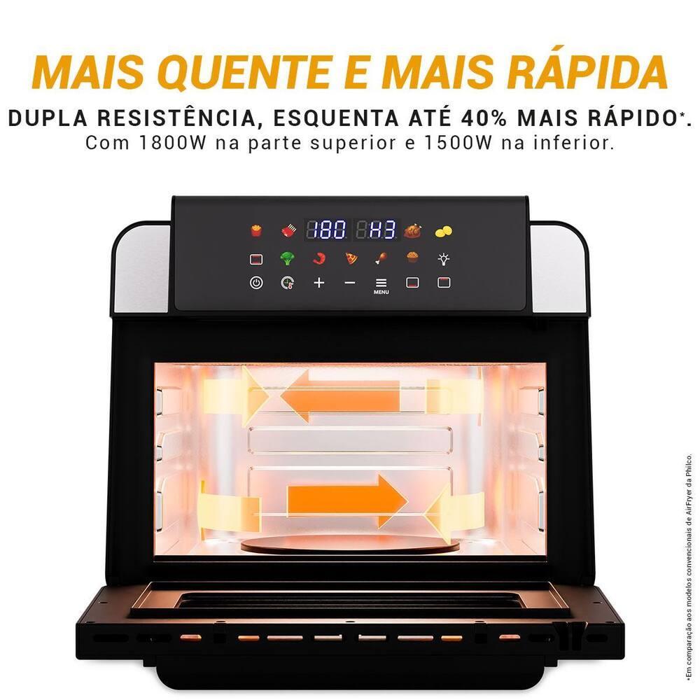 Fritadeira Elétrica Air Fryer Philco Oven PAF15B 15L Preta - 3