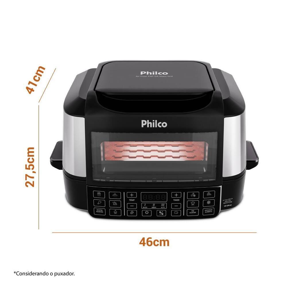 Fritadeira Elétrica Air Fryer Philco Oven PAF12A 12L Grill Preta - 2