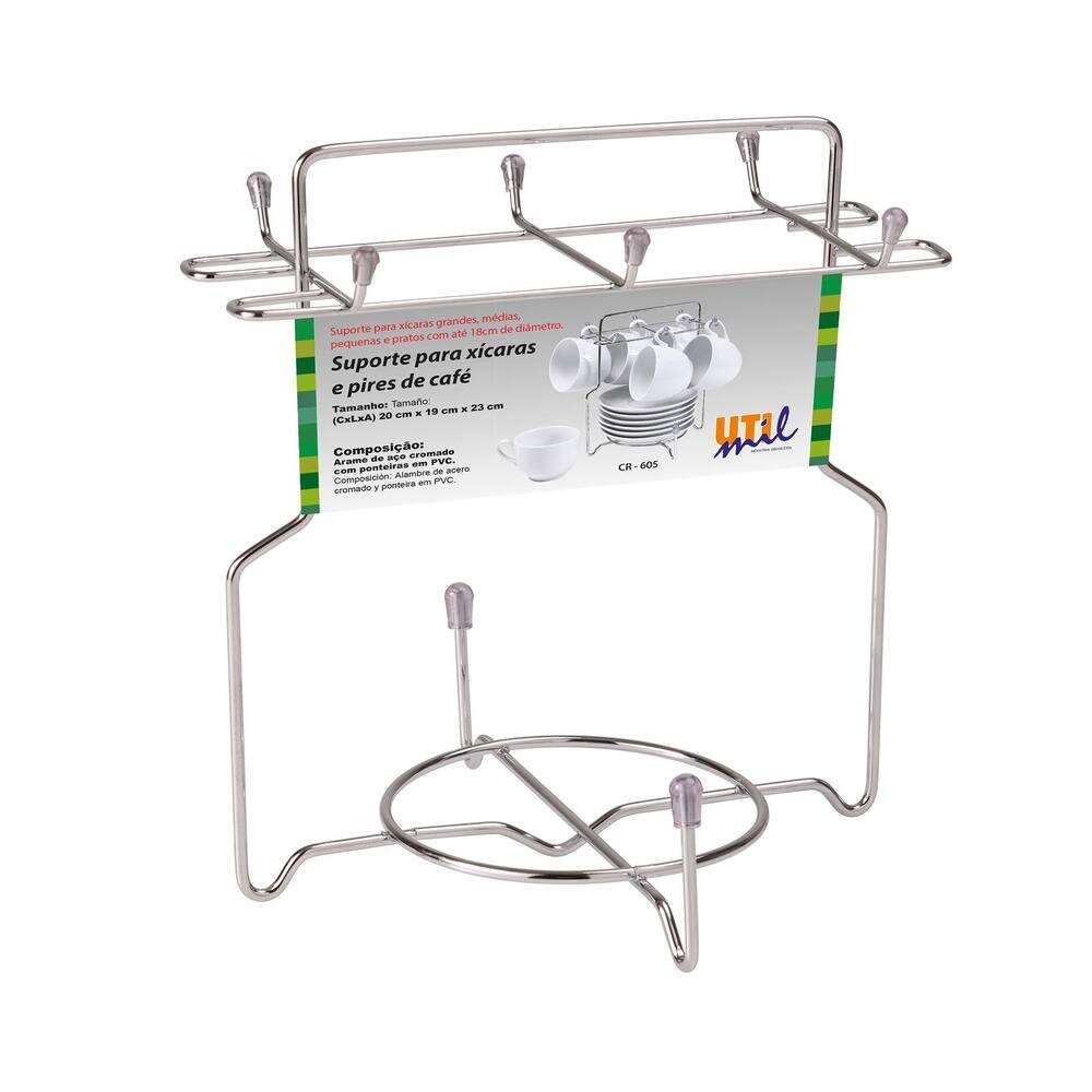 Suporte Organizador para Xícaras e Pires Utimil Pintura Epóxi - 1