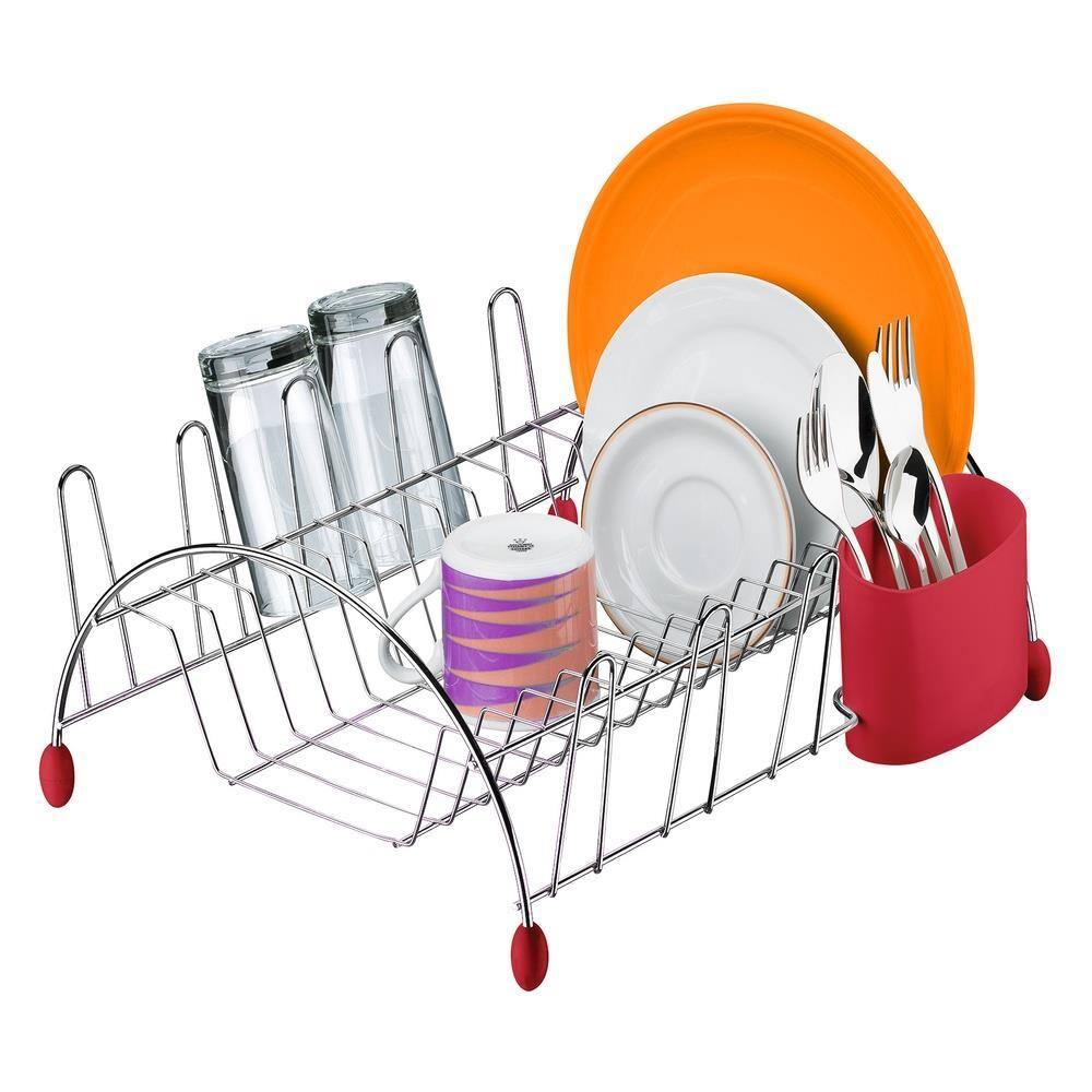 Escorredor de Louça Utimil CR490 13 Pratos 8 Copos Cromado - 1