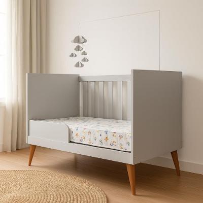 Berço 2 em 1 Móveis Estrela Ternura com Colchão Herval Baby Encanto