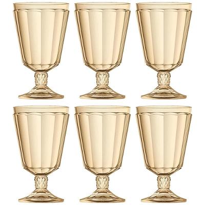 Conjunto de Taças L`hermitage Splendor em Vidro Âmbar Luster 330ml - 6 Peças