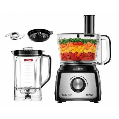 Multiprocessador Mondial MPN-02-BE 2 Velocidades Turbo Vidro Temperado