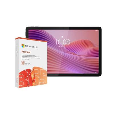 Tablet Lenovo Tab Full HD 10.1" Android 14 ZAEH0151BR Octa-Core MediaTek Helio G85 Wi-Fi 64GB 8MP Cinza + Microsoft 365 Personal