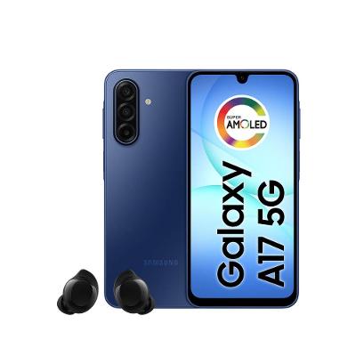 Smartphone Samsung Galaxy A17 5G Tela 6.7" 256GB Câmera Tripla 50MP Azul Marinho + Galaxy Buds Core Bluetooth Preto