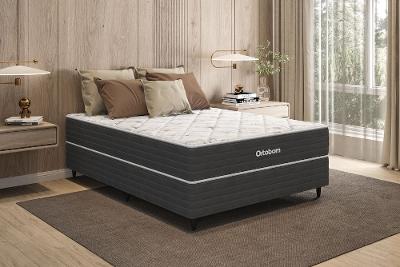 Colchão Ortobom Mônaco Casal 138x188 Mola Pocket Ensacada Espuma D26 Branco/Rosé