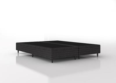 Base Box Queen Ortobom Imperio 158 Cinza Chumbo Madeira de Reflorestamento e Poliéster