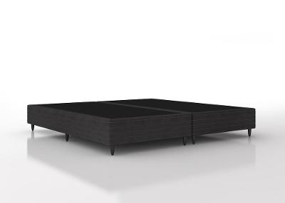 Base Box King Ortobom Imperio 193 Cinza Chumbo Madeira de Reflorestamento e Poliéster