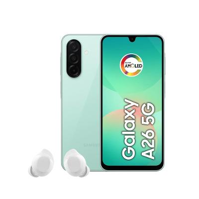 Smartphone Samsung Galaxy A26 5G Tela 6.7" 256GB Câmera Tripla 50MP Verde + Galaxy Buds Core Branco