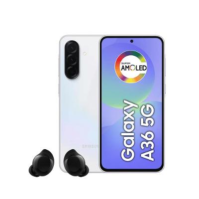 Smartphone Samsung Galaxy A36 5G Tela 6.7" 256GB Câmera Tripla 50MP Branco + Galaxy Buds Core Bluetooth Preto