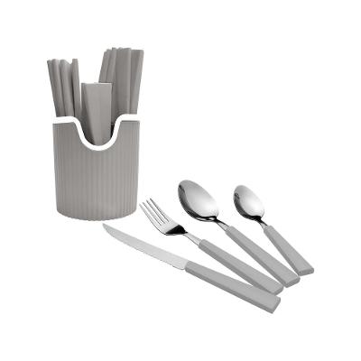 Faqueiro Dynasty Monte 25 Peças Cabo Plástico Inox