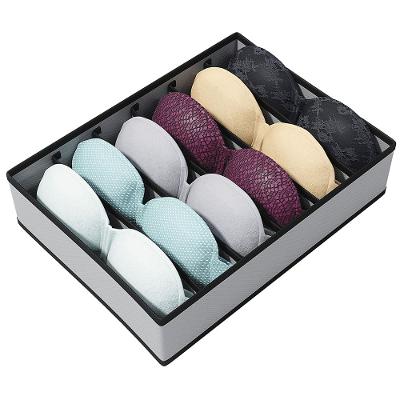 Organizador Grande para Sutiãs Euro Home com 6 Divisórias em TNT e Papelão – Cinza