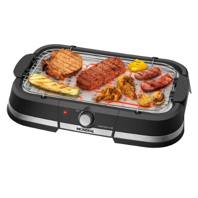 Churrasqueira Elétrica Mondial Grand Steak & Grill CH-08-BI Inox Preta
