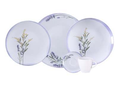 Aparelho de Jantar Tramontina Campestre em Porcelana Decorada 20 Peças para 4 Pessoas
