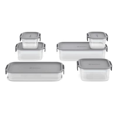 Kit Potes Herméticos Electrolux 6 Peças Cinza Empilháveis Modulares