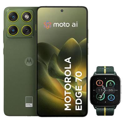 Smartphone Motorola Edge 70 6.7” 256GB 5G Verde + Watch Fit Verde
