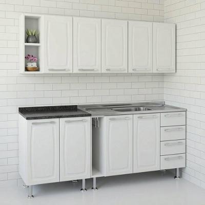 Cozinha Completa Itatiaia Diamante 4 Peças com Armários Aéreos Balcões e Pia Inox 120cm