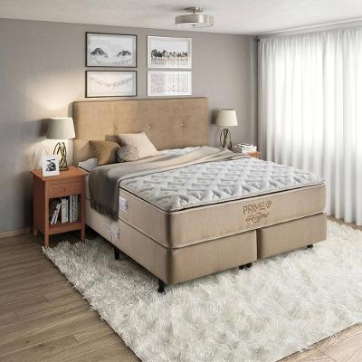 Cama Box King + Colchão AmericanFlex Prime com Pillow Top e Molas Ensacadas 71 x 193 x 203 cm