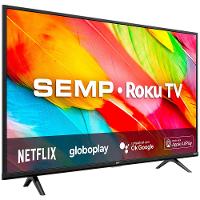 Smart TV LED 43" Full HD Semp Roku TV 43R6500 Wi-Fi Dual Band, 3 HDMI, 1 USB, com controle por aplicativo, compatível com Google Assistente e Alexa - 2